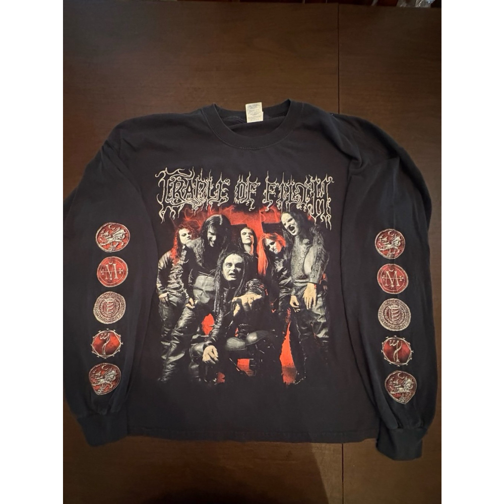 Cradle of Filth 2003 graphic longsleeve t-shirt sleeve emblems 2XL/XXL
